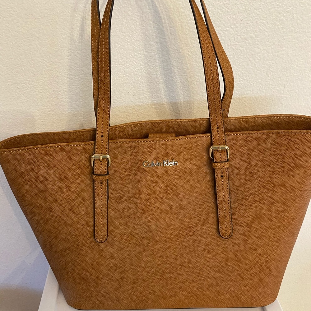 Brown Leather Calvin Klein handbag